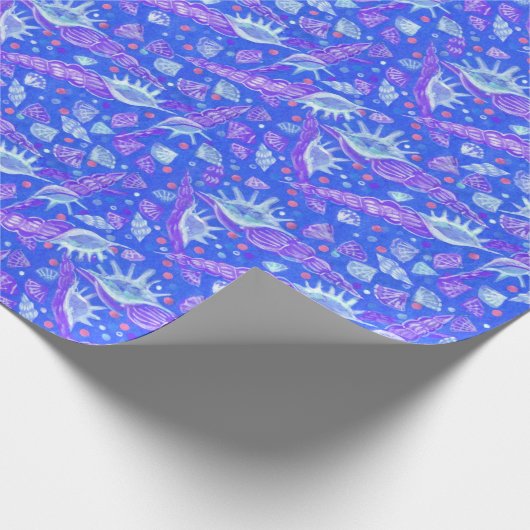 Zeeslagers Zeeslagers Nautical Pattern Blue Cadeaupapier (Hoek)