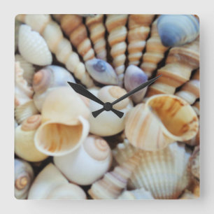 Zeeslagers, zomerstrand Exotic Tropical Clock Vierkante Klok