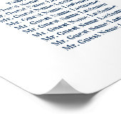 Zeeslagkaart van de Navy Blue Wedding Celebration Poster (Hoek)