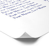 Zeeslagkaart voor marineslangen en Blush Wedding Poster (Hoek)