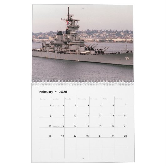 Zeeslagkalender Kalender (Feb 2026)