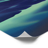 Zeeslagmoonlichtstrook paarse palmen poster (Hoek)