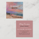 Zeeslagpasteitje Vierkante Visitekaartje (Voorkant / Achterkant)