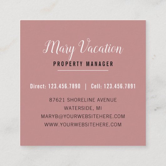 Zeeslagpasteitje Vierkante Visitekaartje (Achterkant)