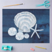 Zeeslagschelp Starfish marine Blue White Tissuepapier (Craft)