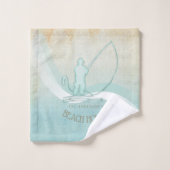 Zeeslagvisserij Aqua Blue ID623 Bad Handdoek (Wasdoekje)