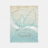 Zeeslagvisserij Aqua Blue ID623 Fleece Deken (Voorkant)