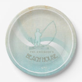 Zeeslagvisserij Aqua Blue ID623 Papieren Bordje (Voorkant)