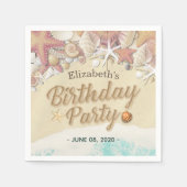 Zeesleepschelpen van de Birthday Party Servet (Voorkant)