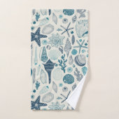 Zeesleppels, wit bad handdoek (Handdoek)