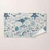 Zeesleppels, wit bad handdoek (Handdoek)