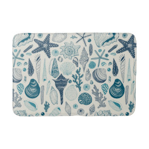 Zeesleppels, wit badmat