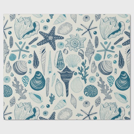 Zeesleppels, wit cadeaupapier (Vlak)