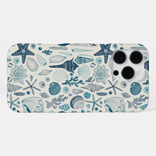 Zeesleppels, wit iPhone hoesje (Achterkant horizontaal)