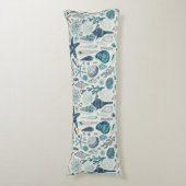 Zeesleppels, wit lichaamskussen (Voorkant Verticaal)