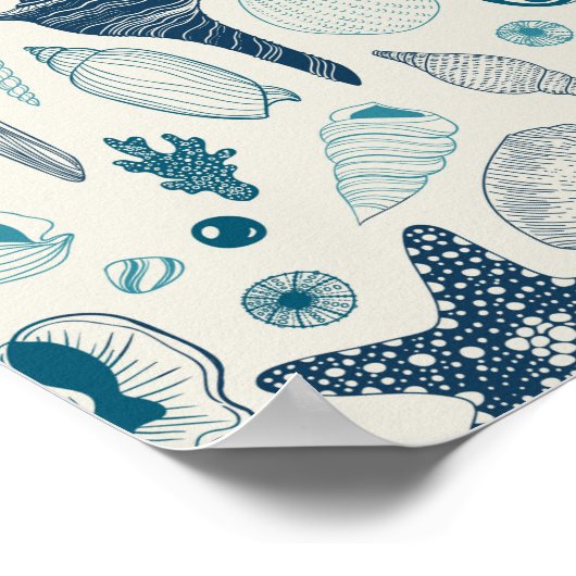 Zeesleppels, wit poster (Hoek)