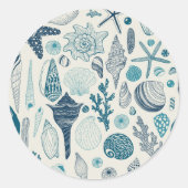 Zeesleppels, wit ronde sticker (Voorkant)