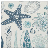 Zeesleppels, wit stof (Swatch)