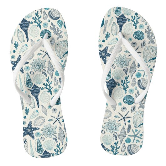 Zeesleppels, wit teenslippers (Voetbed)