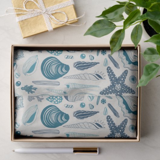 Zeesleppels, wit tissuepapier (Geschenk)