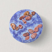 Zeesoep, golven, kieuwen ronde button 3,2 cm (Voorkant)