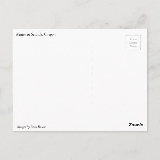 Zeesoever in de winter briefkaart (Achterkant)