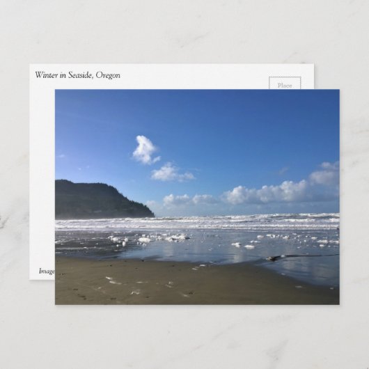 Zeesoever in de winter, kust van Oregon Briefkaart (Voorkant / Achterkant)