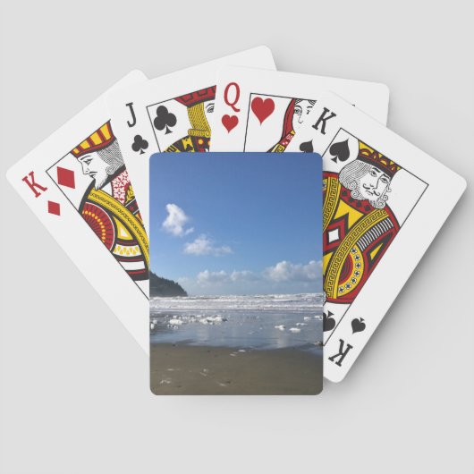 Zeesoever in de winter, kust van Oregon Pokerkaarten (Achterkant)
