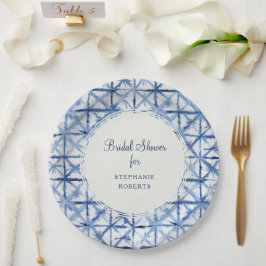 Zeesoever marineblauw wit Vrijgezellenfeest Papieren Bordje