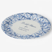 Zeesoever marineblauw wit Vrijgezellenfeest Papieren Bordje (Gekanteld)