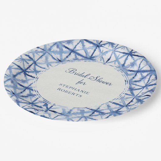 Zeesoever marineblauw wit Vrijgezellenfeest Papieren Bordje (Gekanteld)