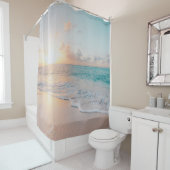 Zeesoor tijdens het gouden uur douchegordijn (In situ)