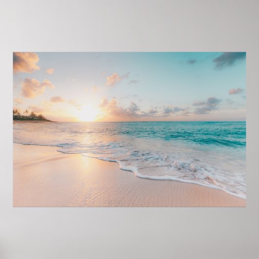 Zeesoor tijdens het gouden uur poster (Voorkant)