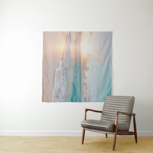 Zeesoor tijdens het gouden uur wandkleed (In Situ (horizontaal))