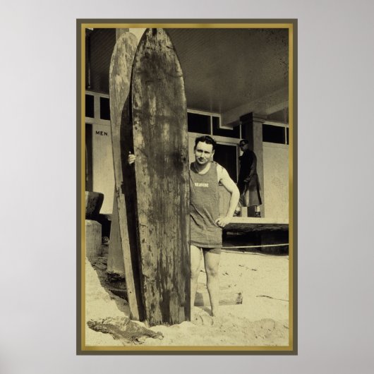 Zeesoorten surfen in hawaii  Surf Sportpan Poster (Voorkant)