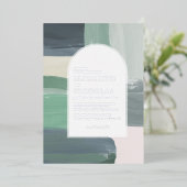 Zeesoortglas | Boho Wedding Folie Uitnodiging (Staand Voorkant)