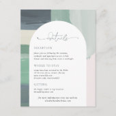 Zeesoortglas | Details van de bruiloft Informatiekaartje (Voorkant)