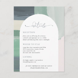 Zeesoortglas | Details van de bruiloft Informatiekaartje