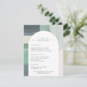 Zeesoortglas | Details van de bruiloft Informatiekaartje (Staand voorkant)