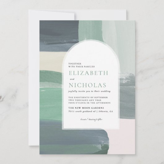 Zeesoortglas | Uitnodiging tot weduwschap van Boho (Voorkant)