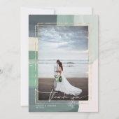 Zeesoortglas | Weddenfoto Hartelijk dank Bedankkaart (Voorkant)