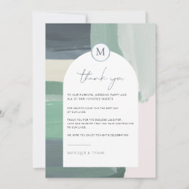 Zeesoortglas | Weddenstabel - Hartelijk dank Bedankkaart