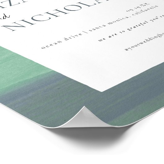 Zeesoortglas | Welkom bruiloft Poster (Hoek)