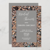 Zeesorkoraal zand en schelpen, modern strand, brid kaart (Voorkant / Achterkant)