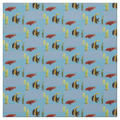 Zeesoside Aquatic Fish Pattern Stof (Swatch)