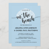 Zeesoside Beach Blue Summer on the Beach Invitatio Kaart (Voorkant / Achterkant)