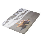 Zeespalen, strand, oceaan, weg, thuis, zelfklevend badmat (Gekanteld)