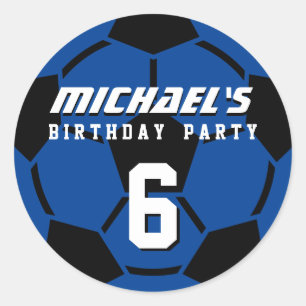 Zeesport van Voetbal Birthday Party Ronde Sticker