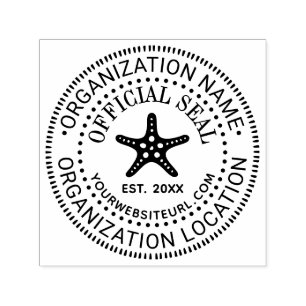 Zeester #1 Officiële Zegel Naam Loc URL Oprichting Zelfinktende Stempel