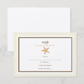 Zeester - antwoordkaarten RSVP kaartje (Voorkant / Achterkant)